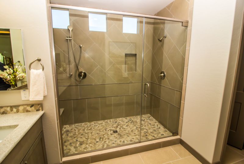 Walk-in Shower with Pebble Floor